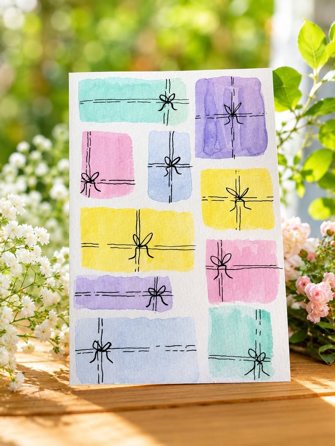 Little gifts watercolor card
